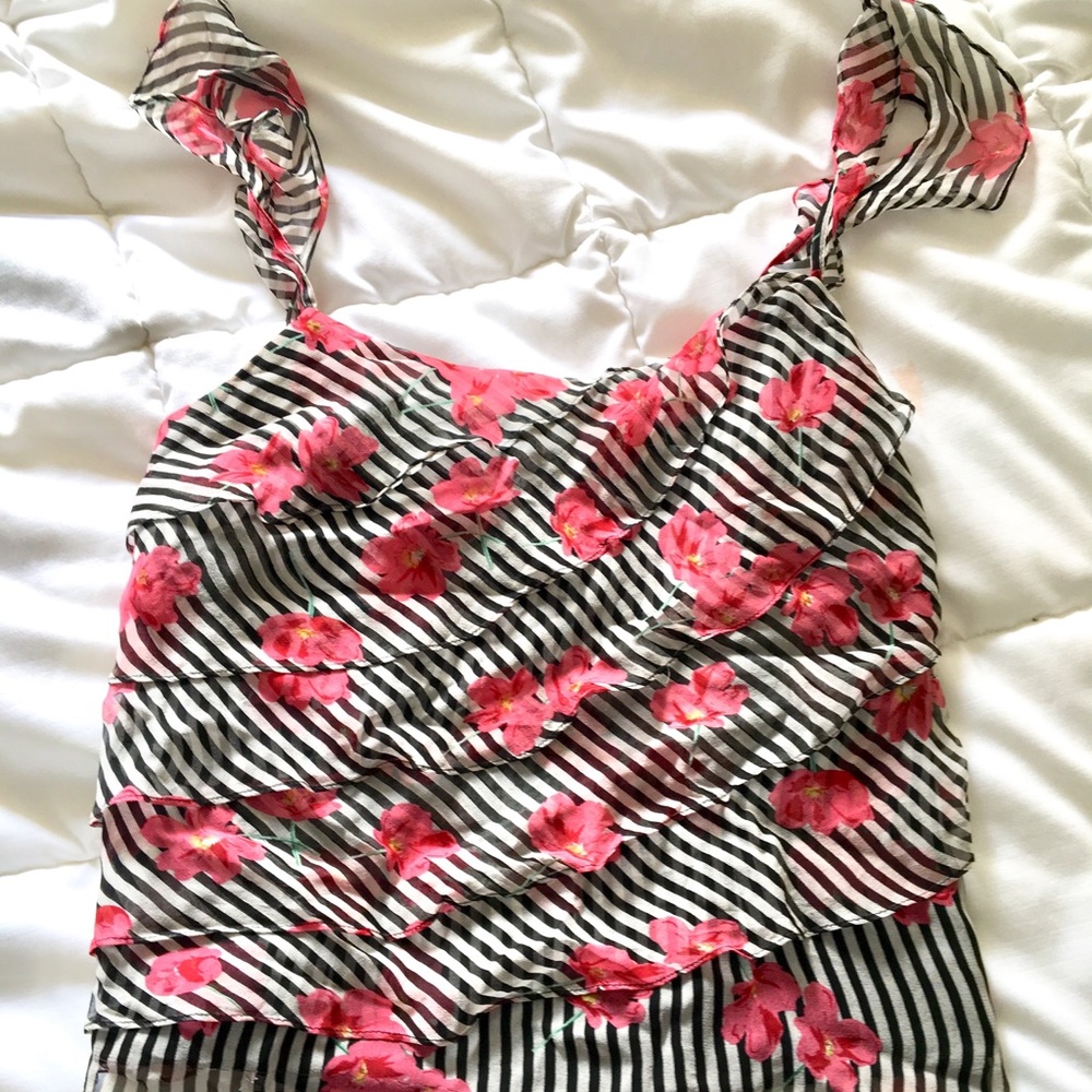 Frilly Floral Tank